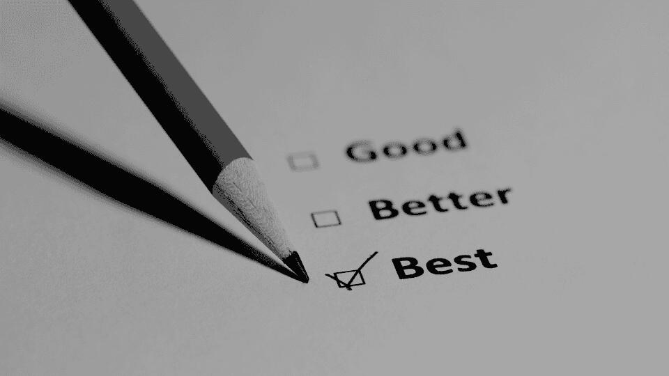 Black and white checklist with the 'best' option checked, highlighting CodexCon as the top choice for affordable web development and design.